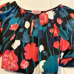 Kate Spade New York Silk Flutter Sleeve Blouse Size S